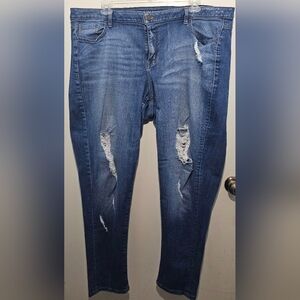 Lane Bryant - Distressed Boyfriend Jeans - Size 24